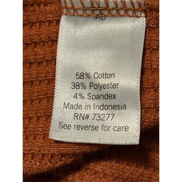 SONOMA Goods for Life Burnt Orange Long Sleeve Waffle Knit Cardigan Size XL - Picture 5 of 7